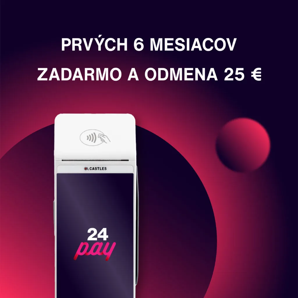 Platobný terminál prvých 6 mesiacov zadarmo a odmena 25 €